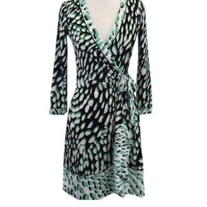 BCBG Max Azria Printed Wrap Dress, Size S